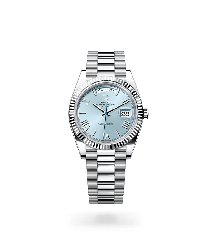 Rolex Day-Date 40 Day-Date Oyster, 40 mm, platinum - M228236-0012 at Huber Fine Watches & Jewellery