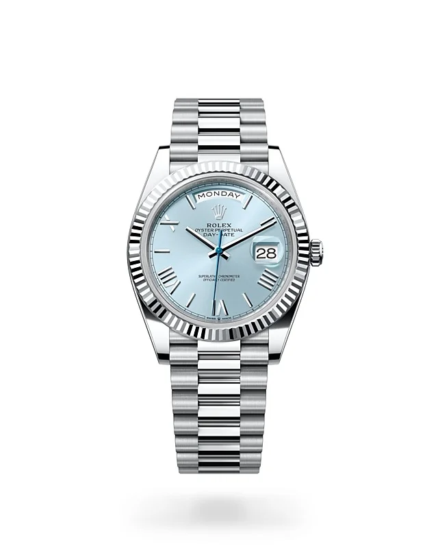 Rolex Day-Date 40 Day-Date Oyster, 40 mm, platinum - M228236-0012 at Huber Fine Watches & Jewellery