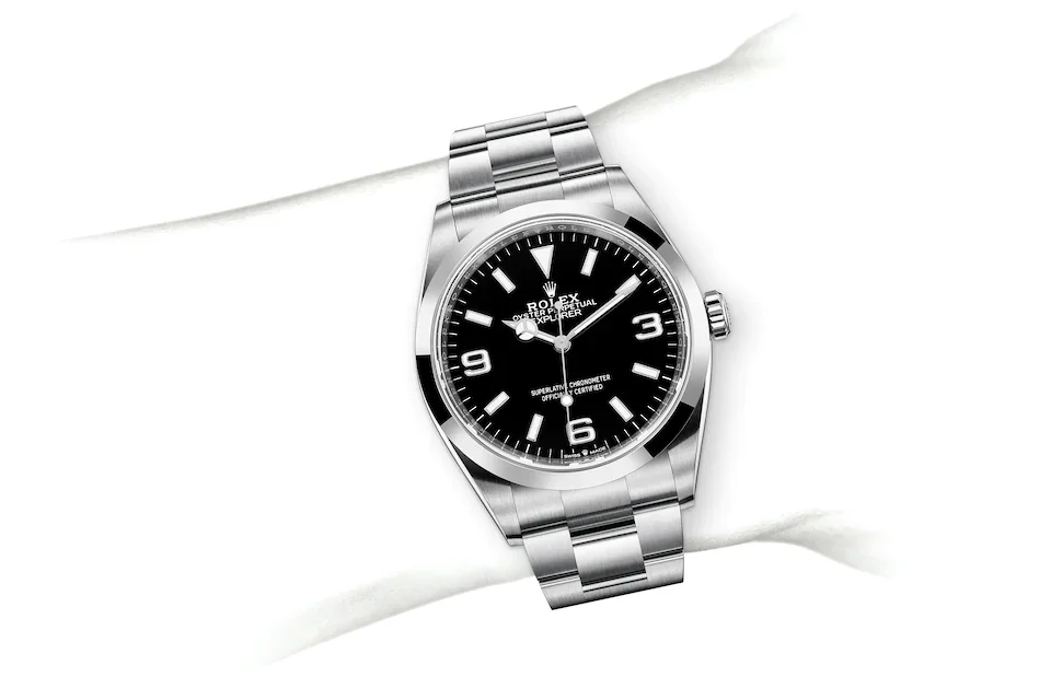 Rolex Explorer Oyster, 36 mm, Oystersteel - M124270-0001 at Huber Fine Watches & Jewellery