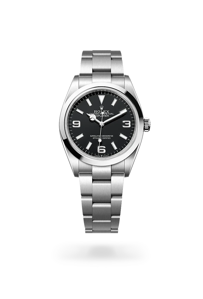 Rolex Explorer Oyster, 36 mm, Edelstahl Oystersteel - M124270-0001 at Huber Fine Watches & Jewellery