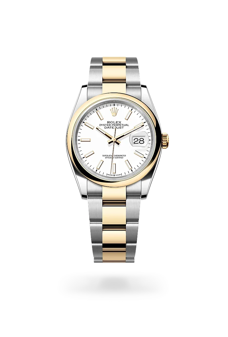 Rolex Datejust Oyster, 36 mm, Edelstahl Oystersteel und Gelbgold - M126203-0020 at Huber Fine Watches & Jewellery