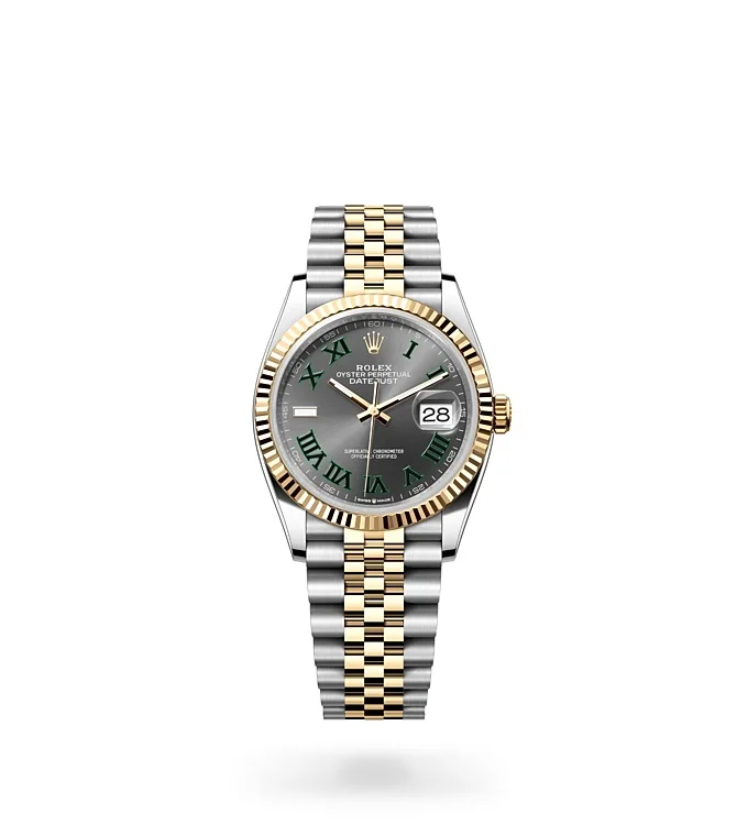 Rolex Datejust Oyster, 36 mm, Edelstahl Oystersteel und Gelbgold - M126233-0035 at Huber Fine Watches & Jewellery