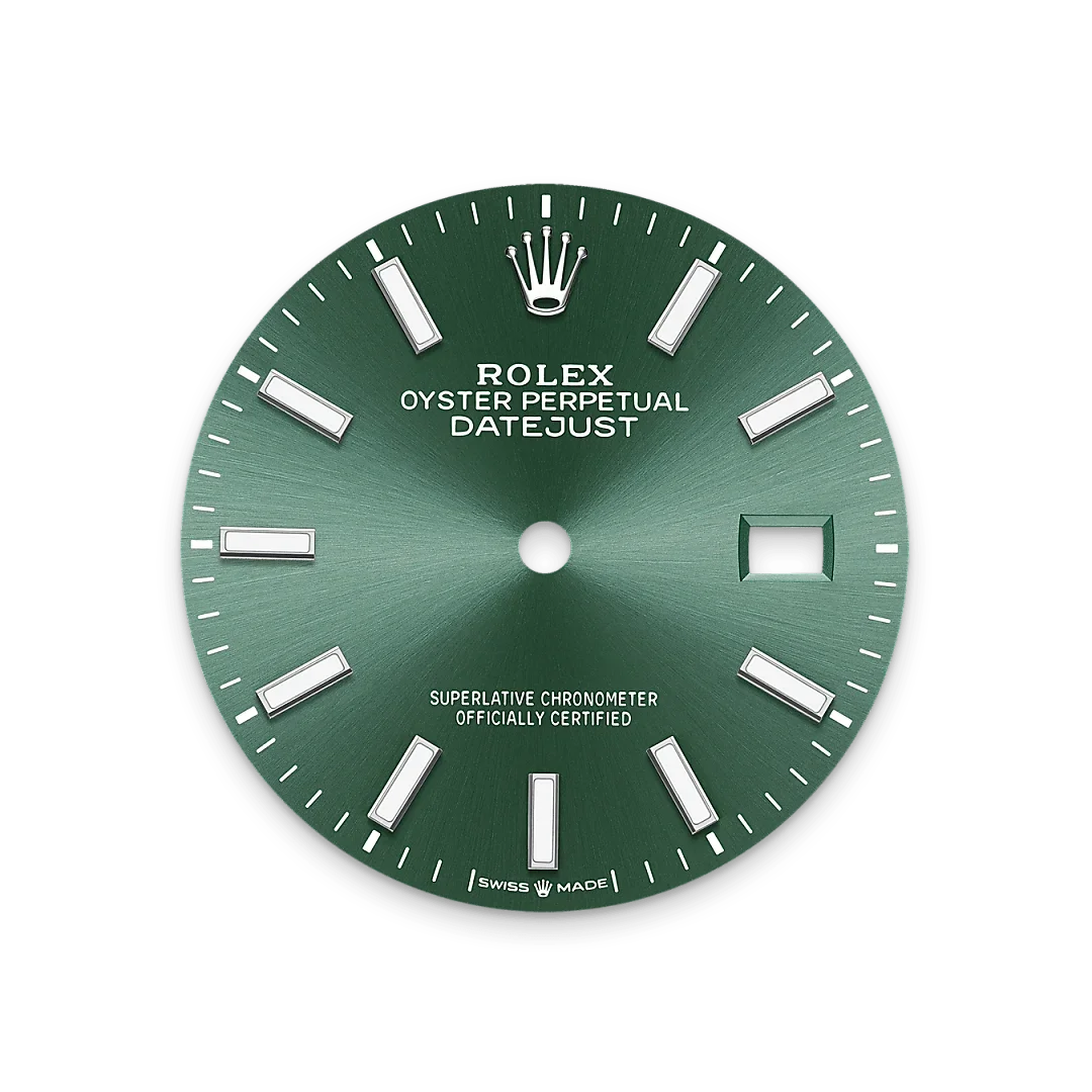 Mint green dial