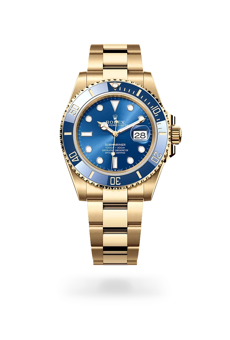 Rolex Submariner Oyster, 41 mm, yellow gold - M126618LB-0002 at Huber Fine Watches & Jewellery