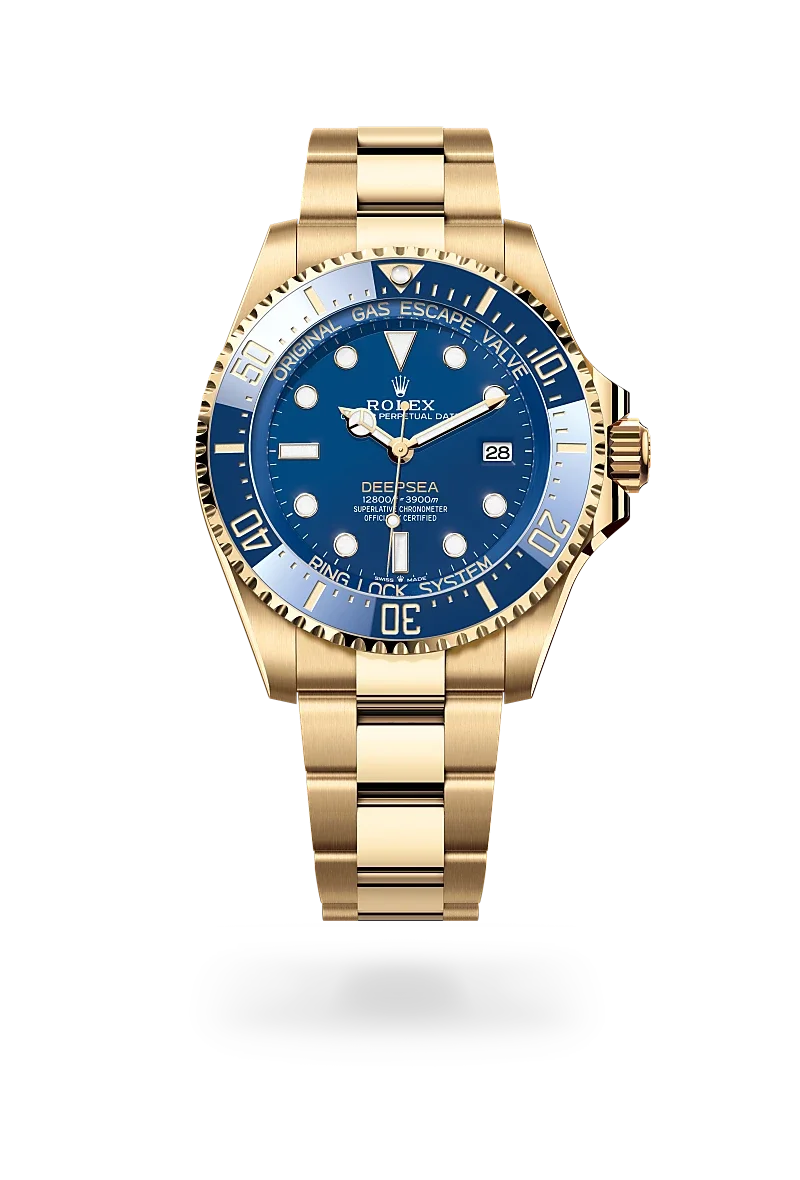 Rolex Deepsea Oyster, 44 mm, yellow gold - M136668LB-0001 at Huber Fine Watches & Jewellery