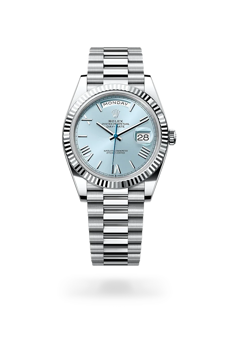 Rolex Day-Date Oyster, 40 mm, Platin - M228236-0012 at Huber Fine Watches & Jewellery