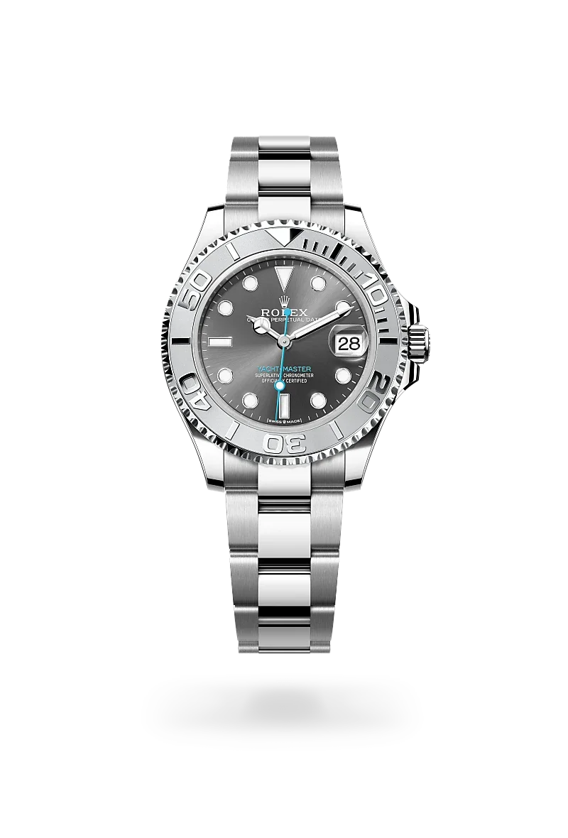 Rolex Yacht-Master Oyster, 37 mm, Oystersteel and platinum - M268622-0002 at Huber Fine Watches & Jewellery