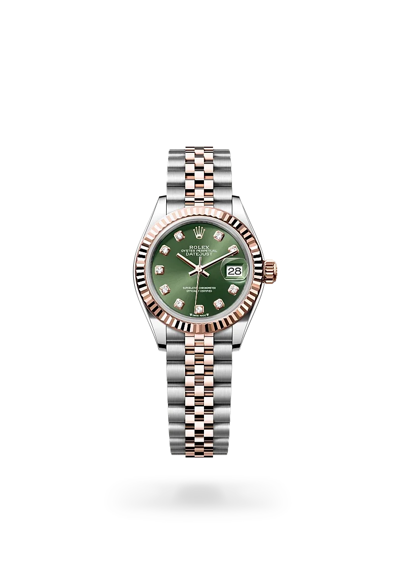 Rolex Lady-Datejust Oyster, 28 mm, Oystersteel and Everose gold - M279171-0007 at Huber Fine Watches & Jewellery