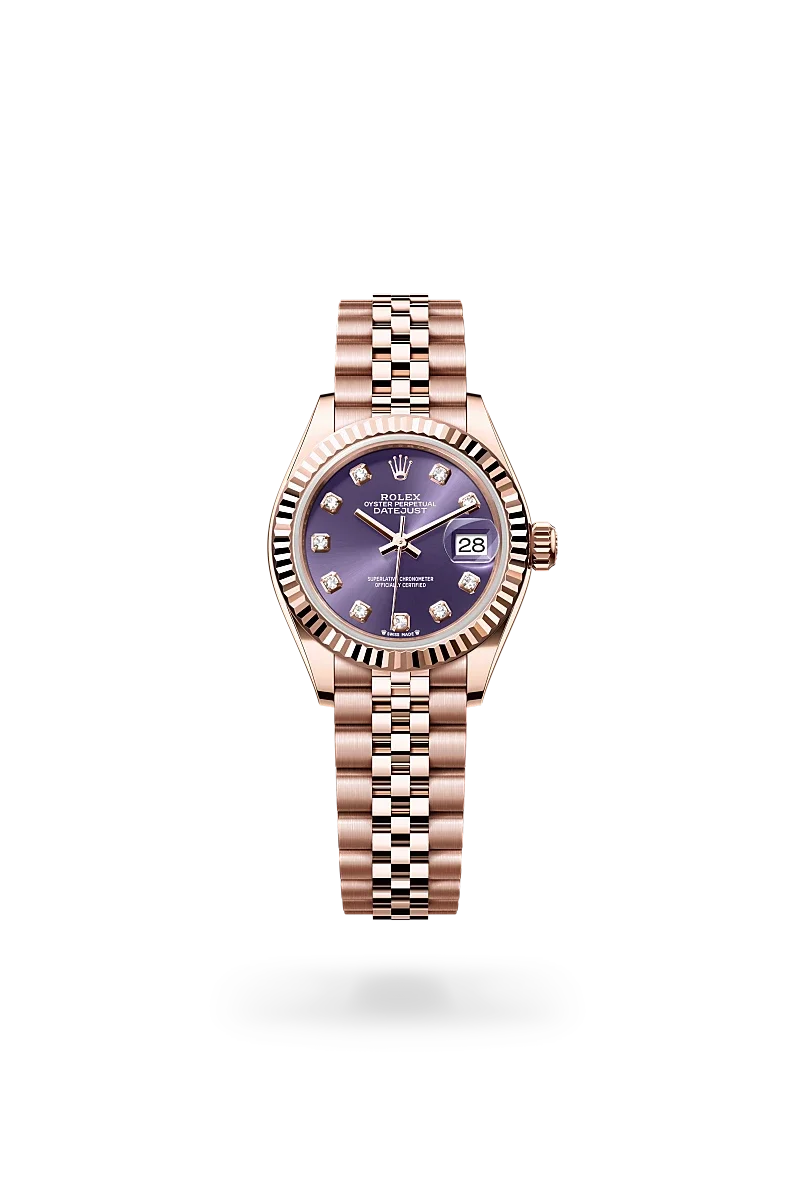 Rolex Lady-Datejust Oyster, 28 mm, Everose gold - M279175-0020 at Huber Fine Watches & Jewellery